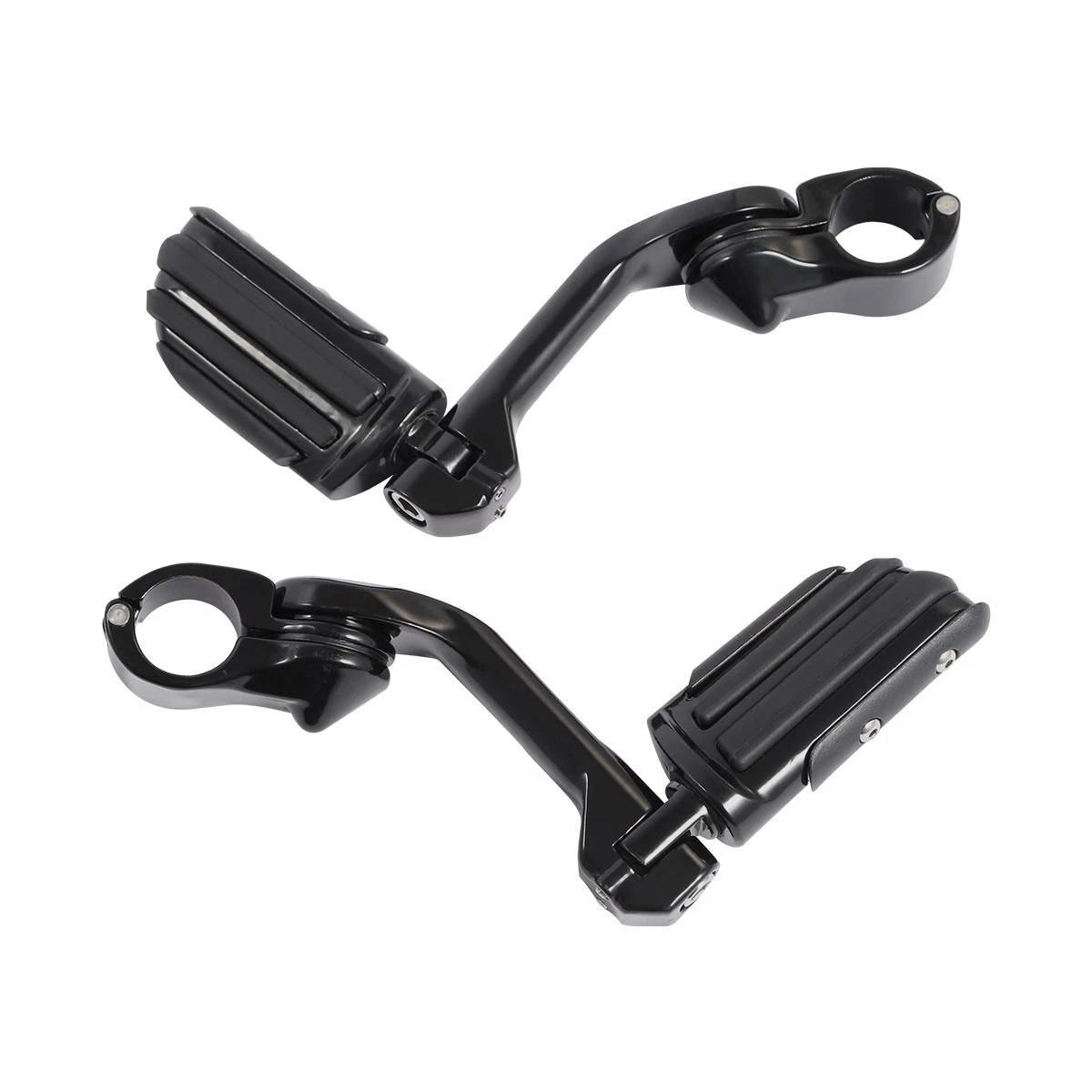 Angled Highway Footpegs for Harley Dyna Touring (1-1/4", Black)