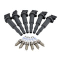 Set of 6 Ignition Coils & 6 Spark Plugs for BMW E60 E61 E85 E86 E90 E91 (2001–2013)