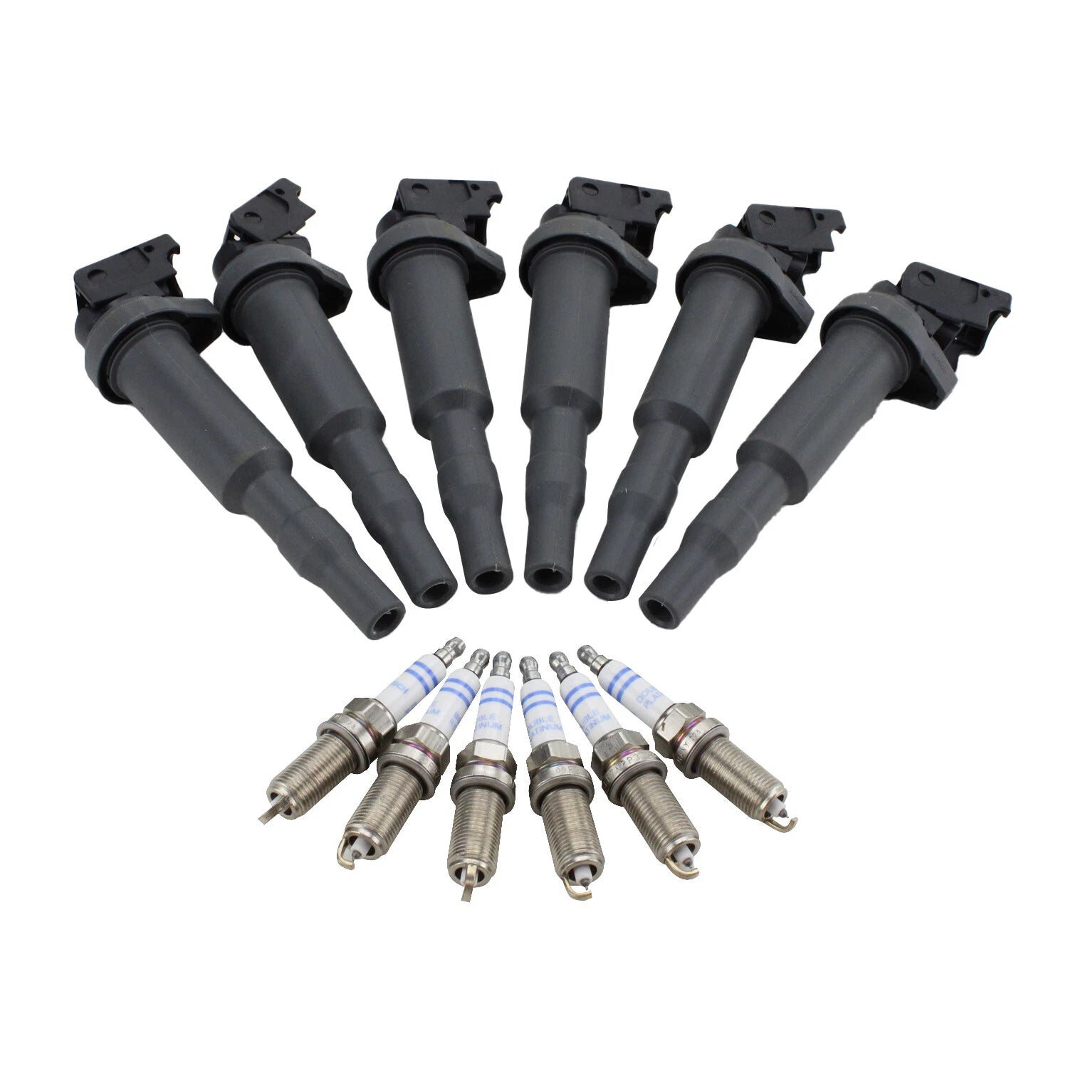 Set of 6 Ignition Coils & 6 Spark Plugs for BMW E60 E61 E85 E86 E90 E91 (2001–2013)