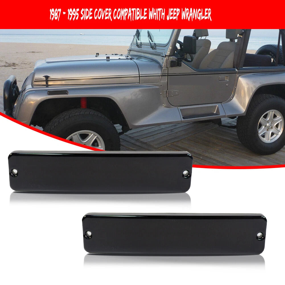 Smoke Lens Front Bumper Side Marker Lights for Jeep Wrangler (1987–1995)