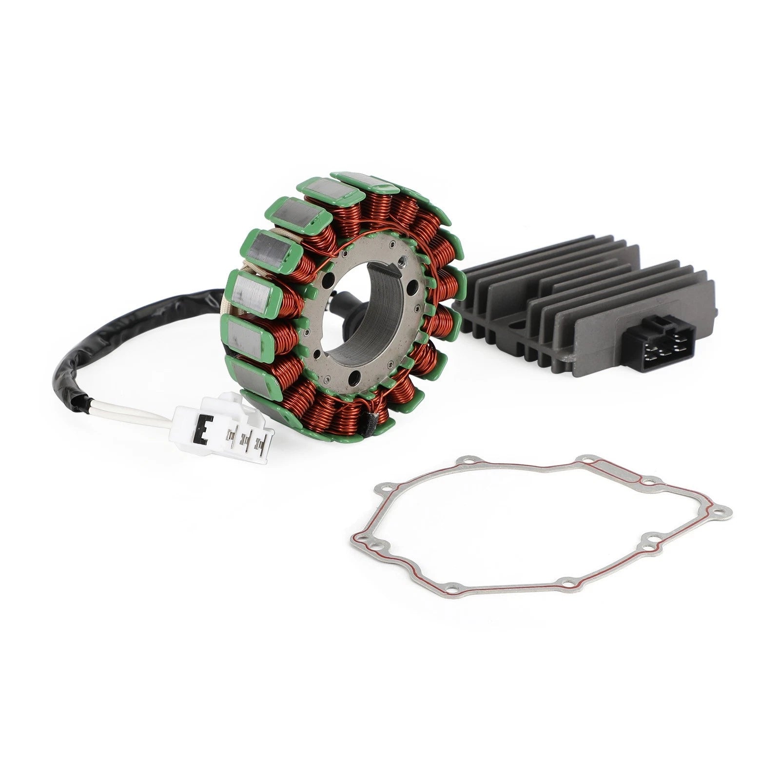 Magneto Stator, Voltage Rectifier, Gasket for Yamaha FZ6R XJ6F XJ6N XJ6S (2009–2017)