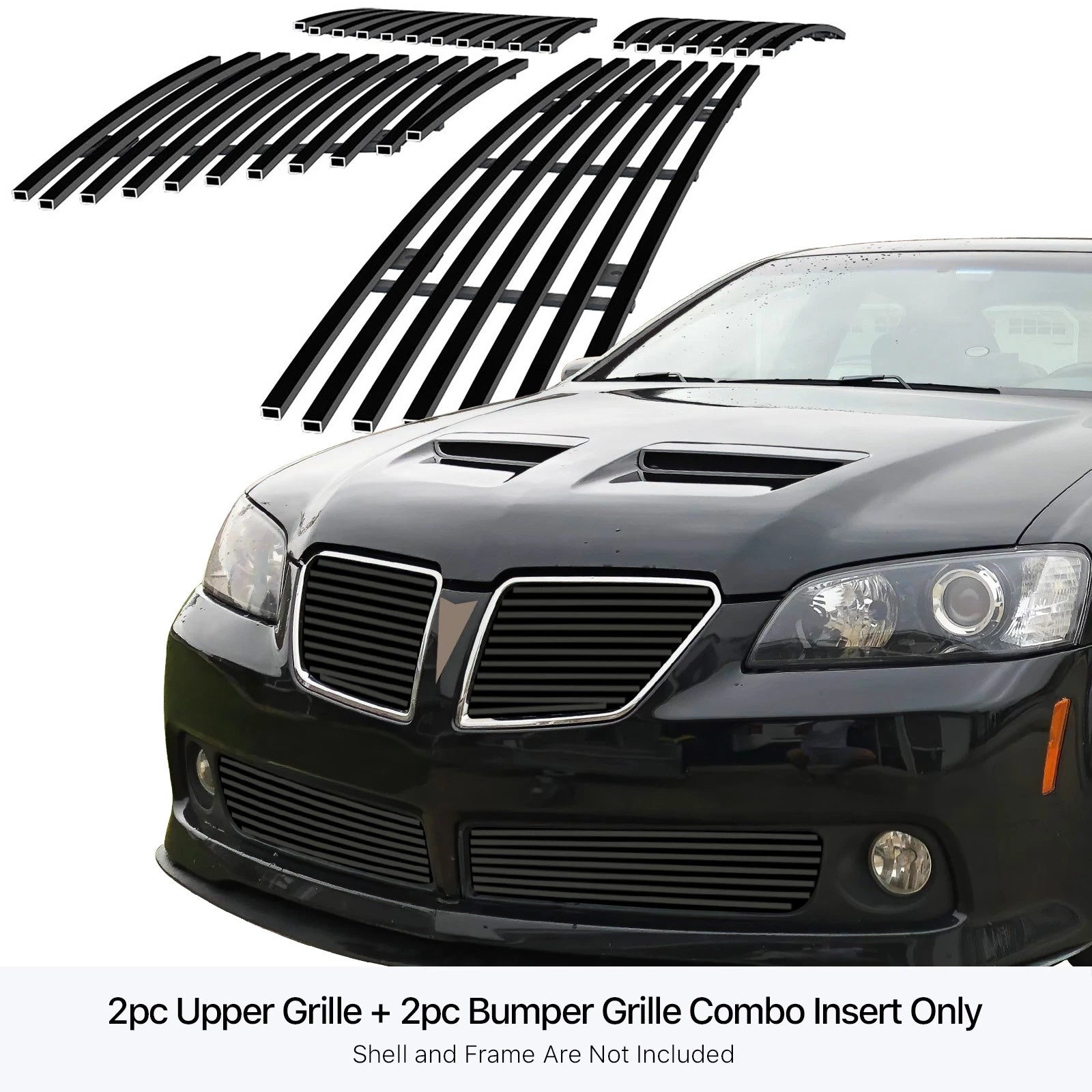 Stainless Black Billet Grille Insert for Pontiac G8 (2008-2009)