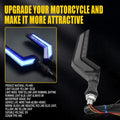 4X Universal Motorcycle Sequential Turn Signal Lights Amber/Blue Waterproof