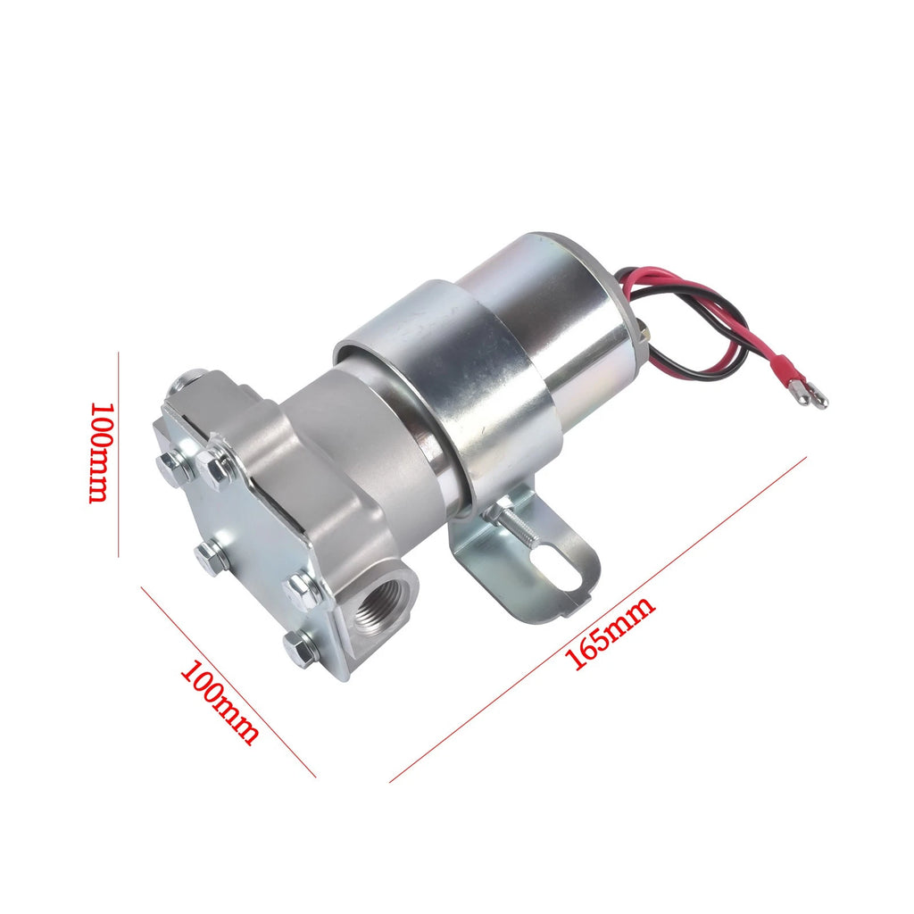 Electric Fuel Pump for Universal Vehicles (97 GPH, 7 PSI, Red Chrome)