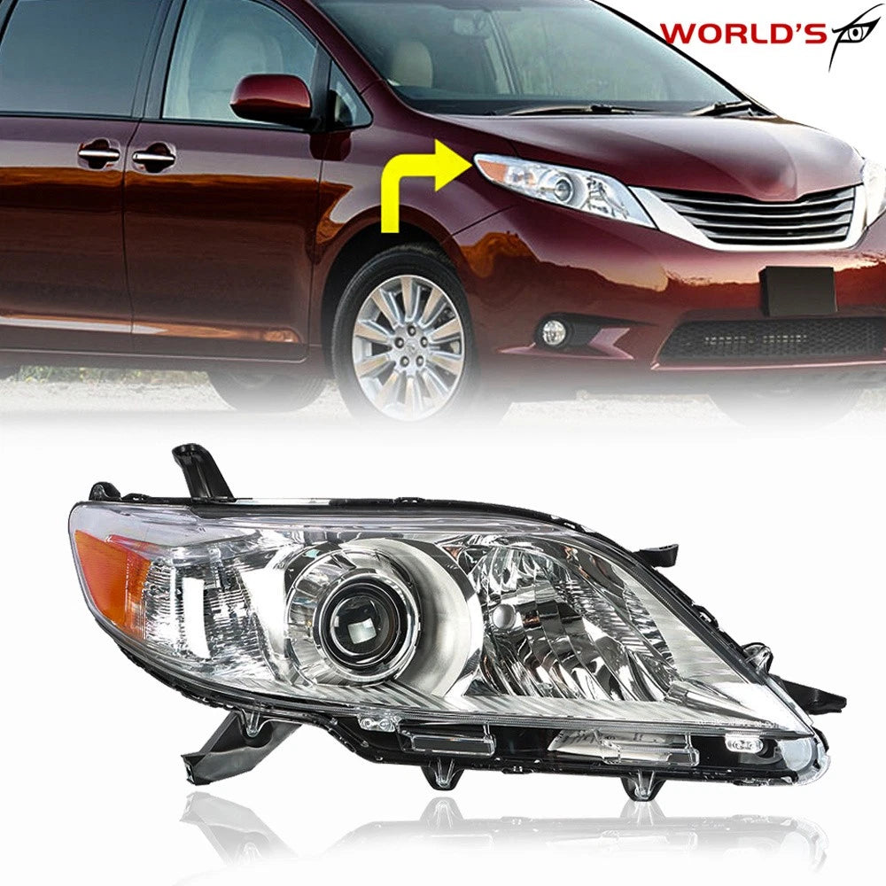 Headlight for Toyota Sienna (2011–2020) Halogen Type Right Side