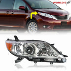 Headlight for Toyota Sienna (2011–2020) Halogen Type Right Side