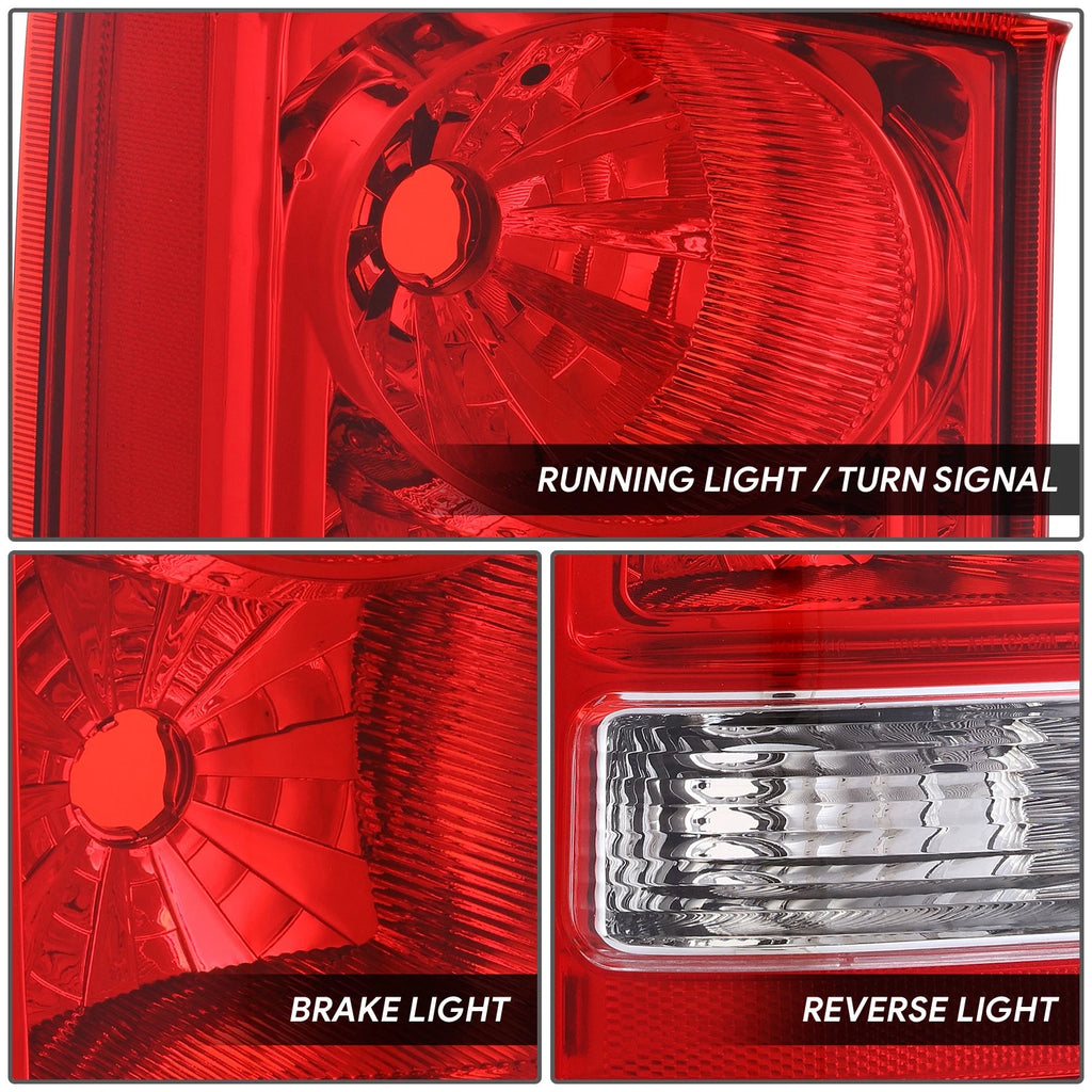 Tail Light for Honda Pilot (2009–2015) Chrome Housing Red Lens Left OE