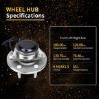 2X Front Wheel Bearing Hub for Chevy GMC Silverado Sierra 1500 (2007-2018)