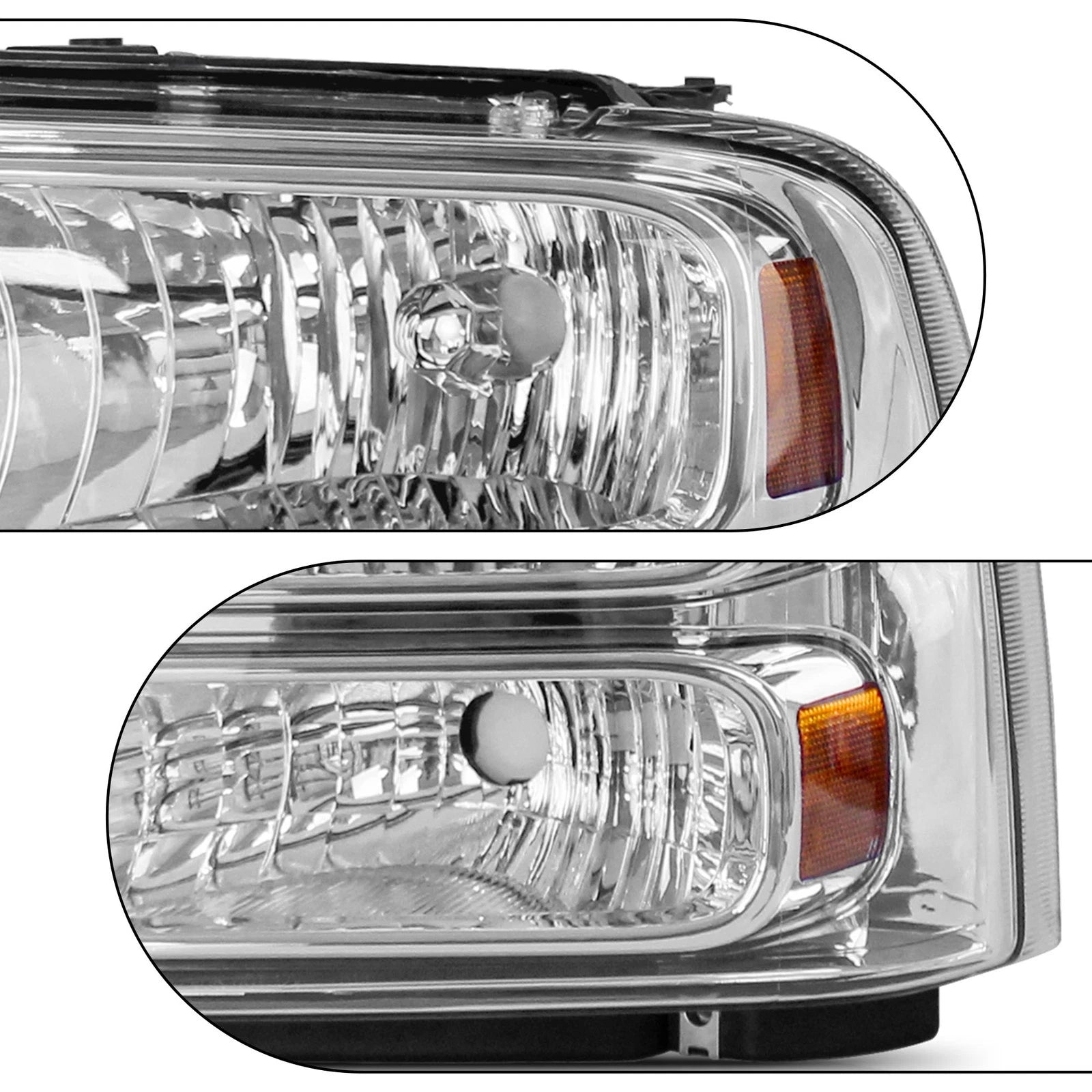 Pair Headlights for Ford F250 F350 F450 F550 Super Duty (2005–2007)