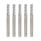 Set of 5 Carbide End Mills for Precision Machining (2" Overall Length)