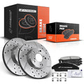 Front Drilled Brake Rotors & Ceramic Pads for Honda Pilot (2009–2015)