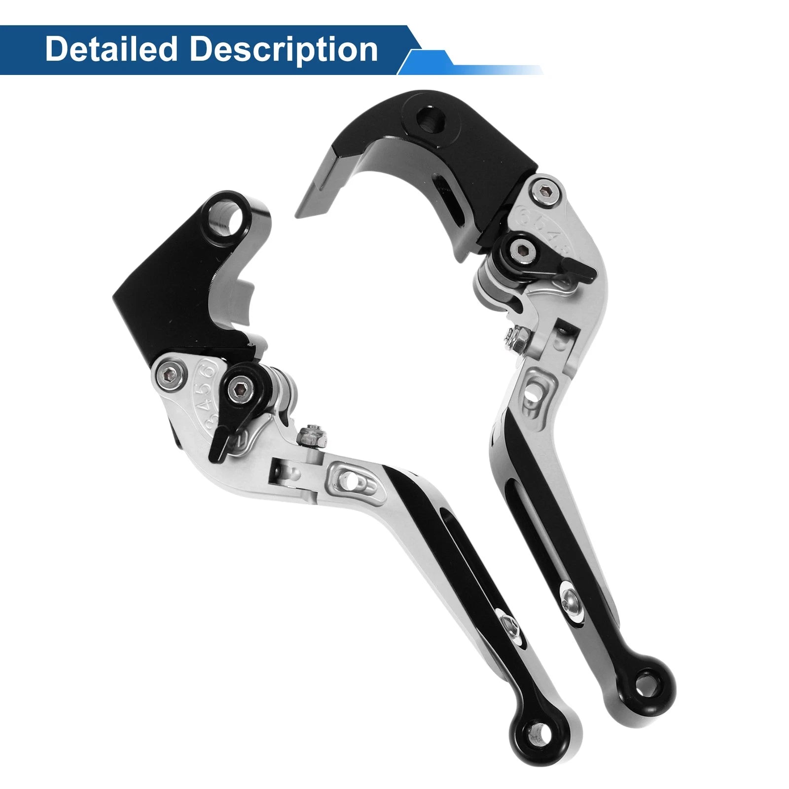 Adjustable Brake Clutch Levers for Honda CBR600RR (2003–2019) - Silver Black