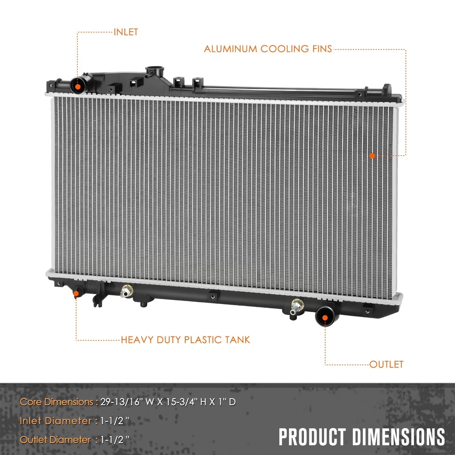 Full Aluminum Core Cooling Radiator for Lexus SC430 (2002–2010) DPI-2575
