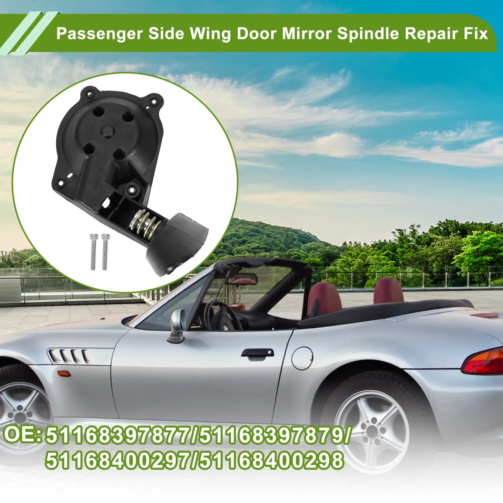 Wing Door Mirror Spindle Repair for BMW Z3 (1994–2002)