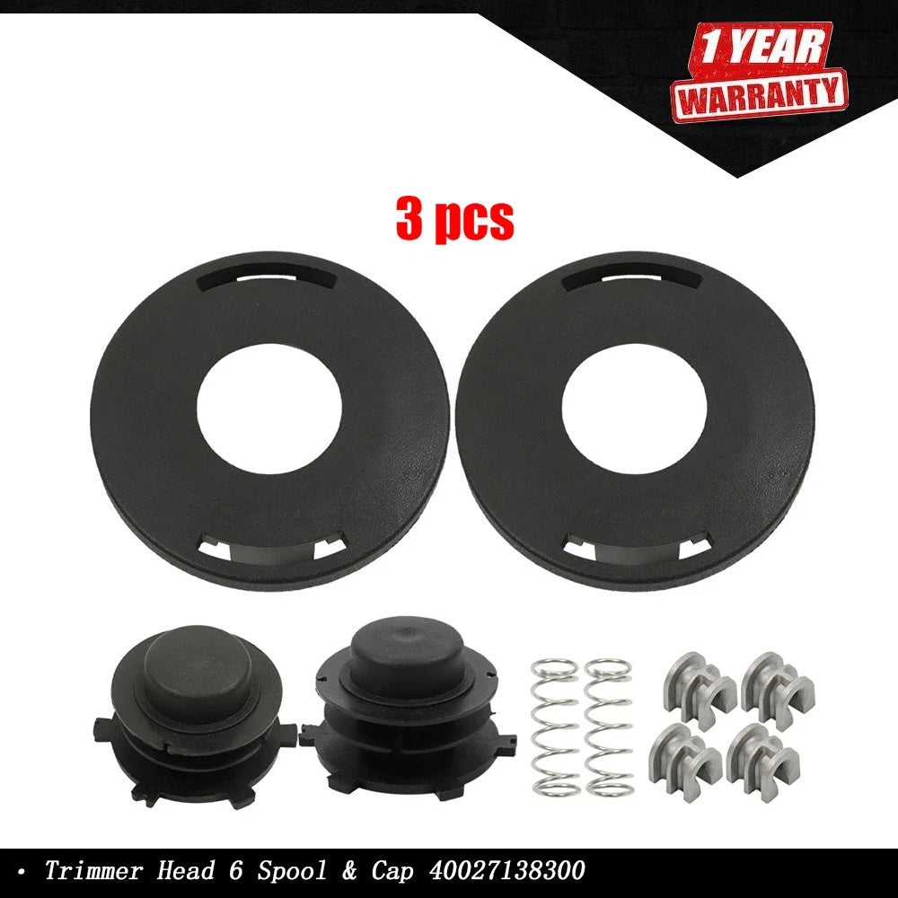 6 Spool Trimmer Head & Cap for FS44J FS44R FS48 FS50 FR108