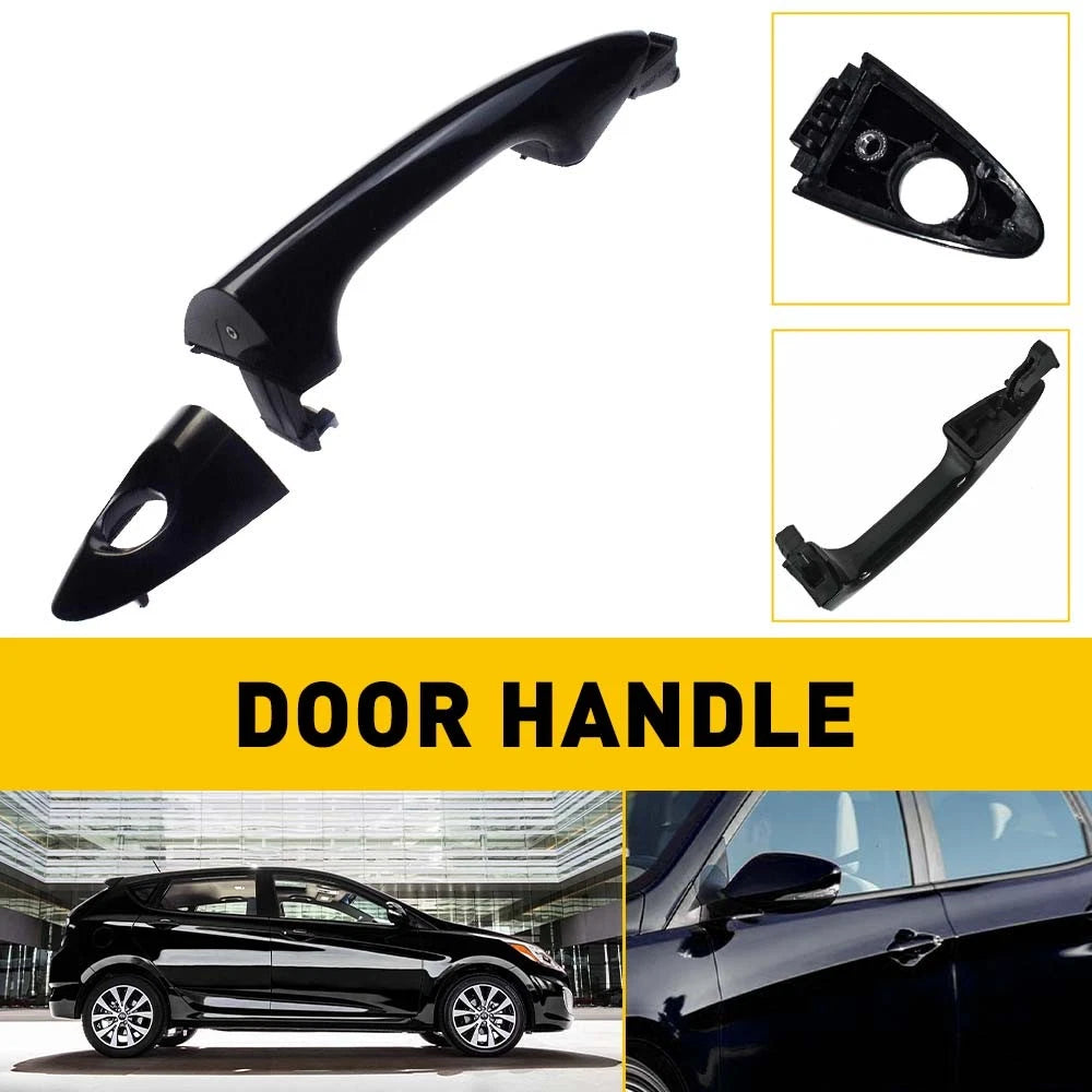 Front Left Door Handle for Hyundai Accent (2012–2017) Black EV
