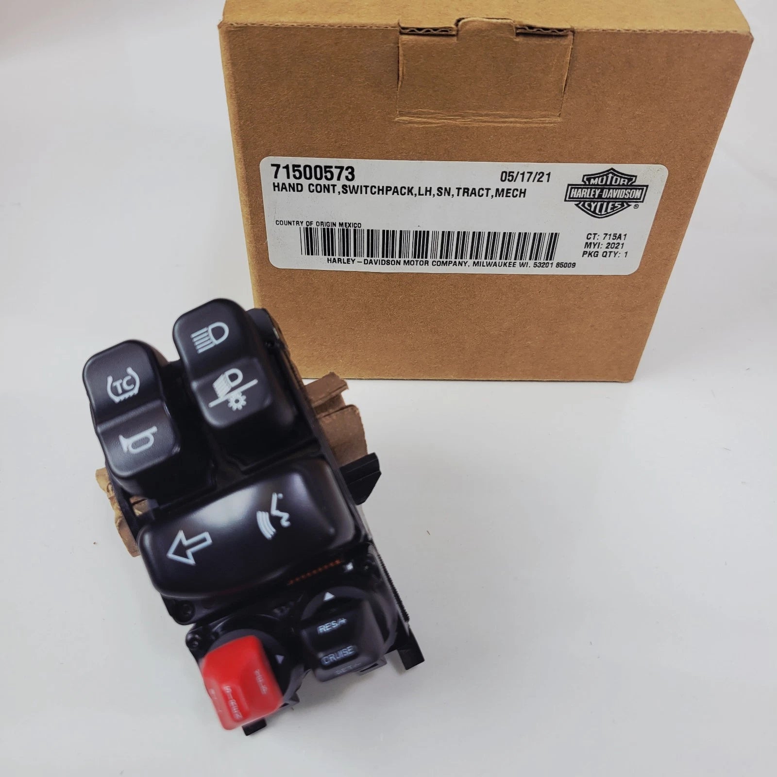 Left Hand Controls Switchpack for Harley-Davidson Road King (2021–2024) OEM 71500573