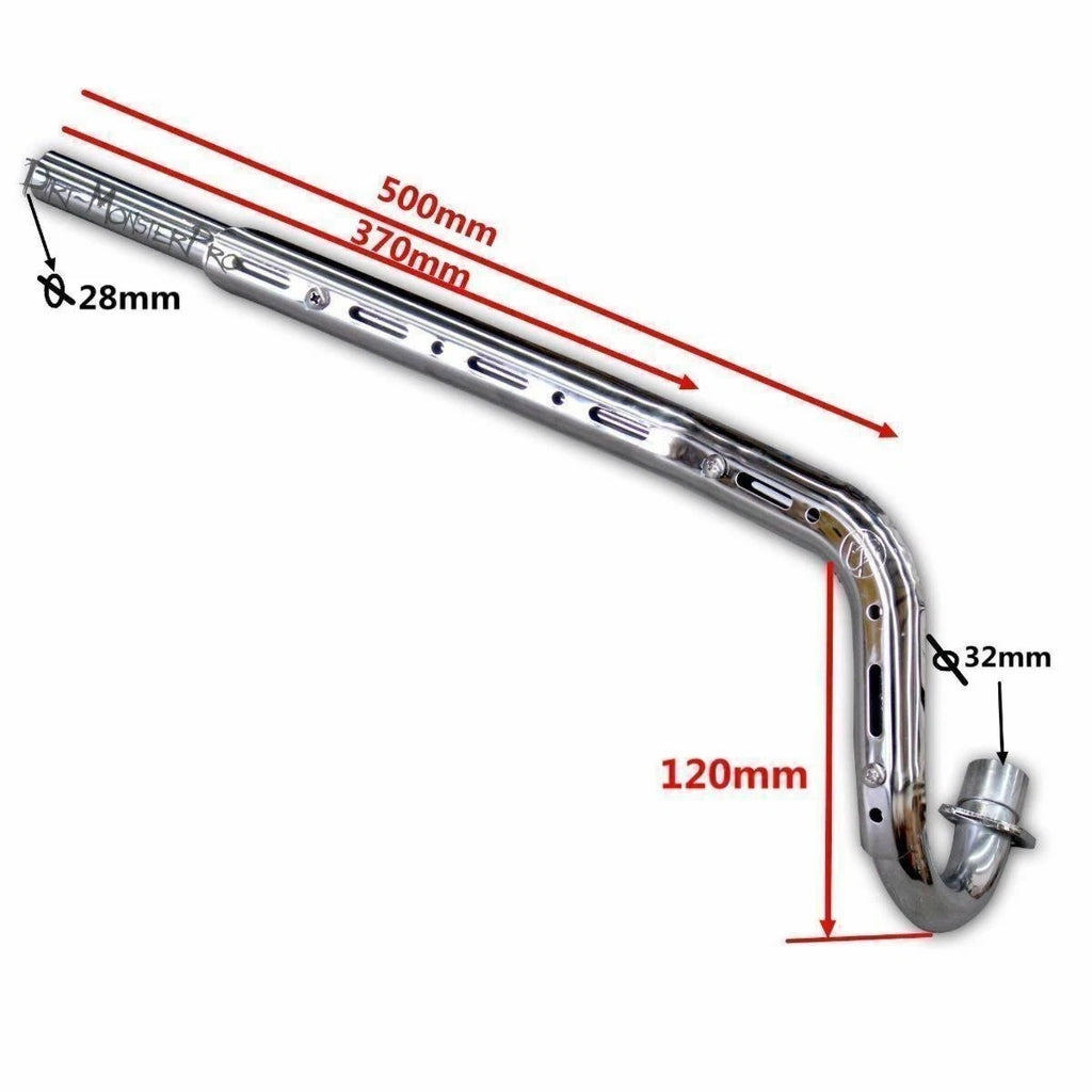 Exhaust Pipe and Muffler System for PIT PRO Dirt Bike (90cc–140cc)