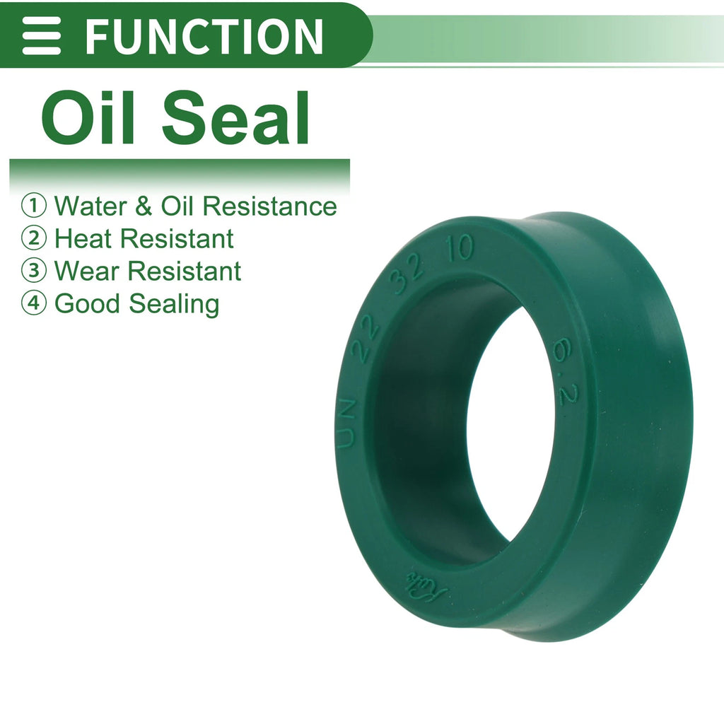 Set of 5 Oil Seal Rotary Shaft Seal 22x32x10mm High Pressure Green