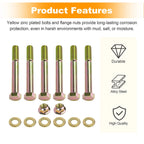 Rear Leaf Spring Bolts for Jeep XJ (1984–2001), MJ (1986–1992)