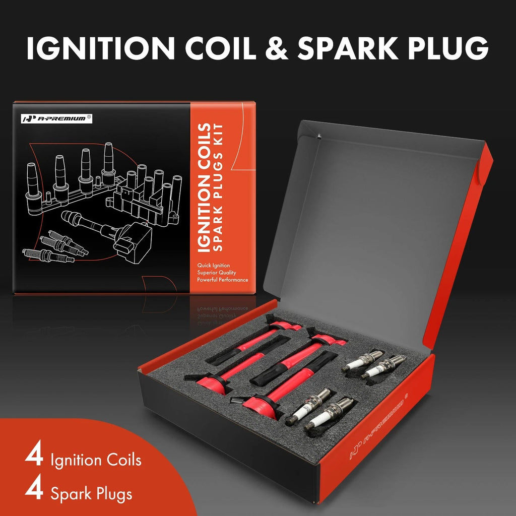 Ignition Coil & Iridium Spark Plug for Toyota Camry RAV4 Sienna (2012-2020)