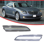 Clear White LED Front Side Marker Lights for Chrysler Crossfire (2004–2008)