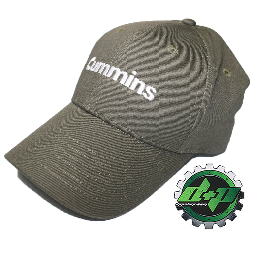 Cummins Olive Embroidered Baseball Hat for 4X4 Diesel Trucks