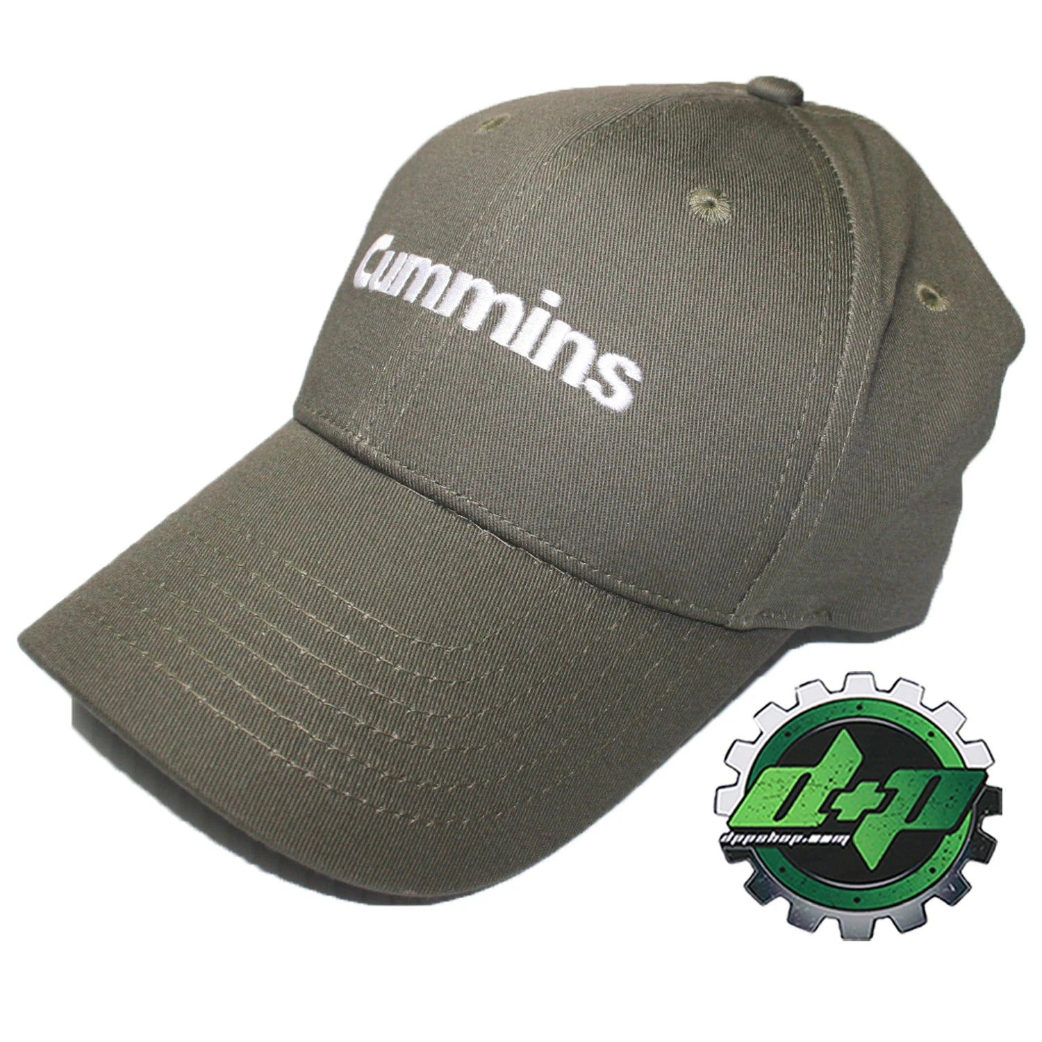 Cummins Olive Embroidered Baseball Hat for 4X4 Diesel Trucks