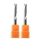 2Pcs 4mm Single Flute Spiral End Mill Router Bits for Aluminium (4mm22mm)