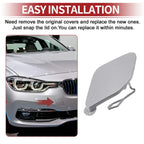 Tow Hook Cover for BMW 320i (2016-2018) Silver Tone
