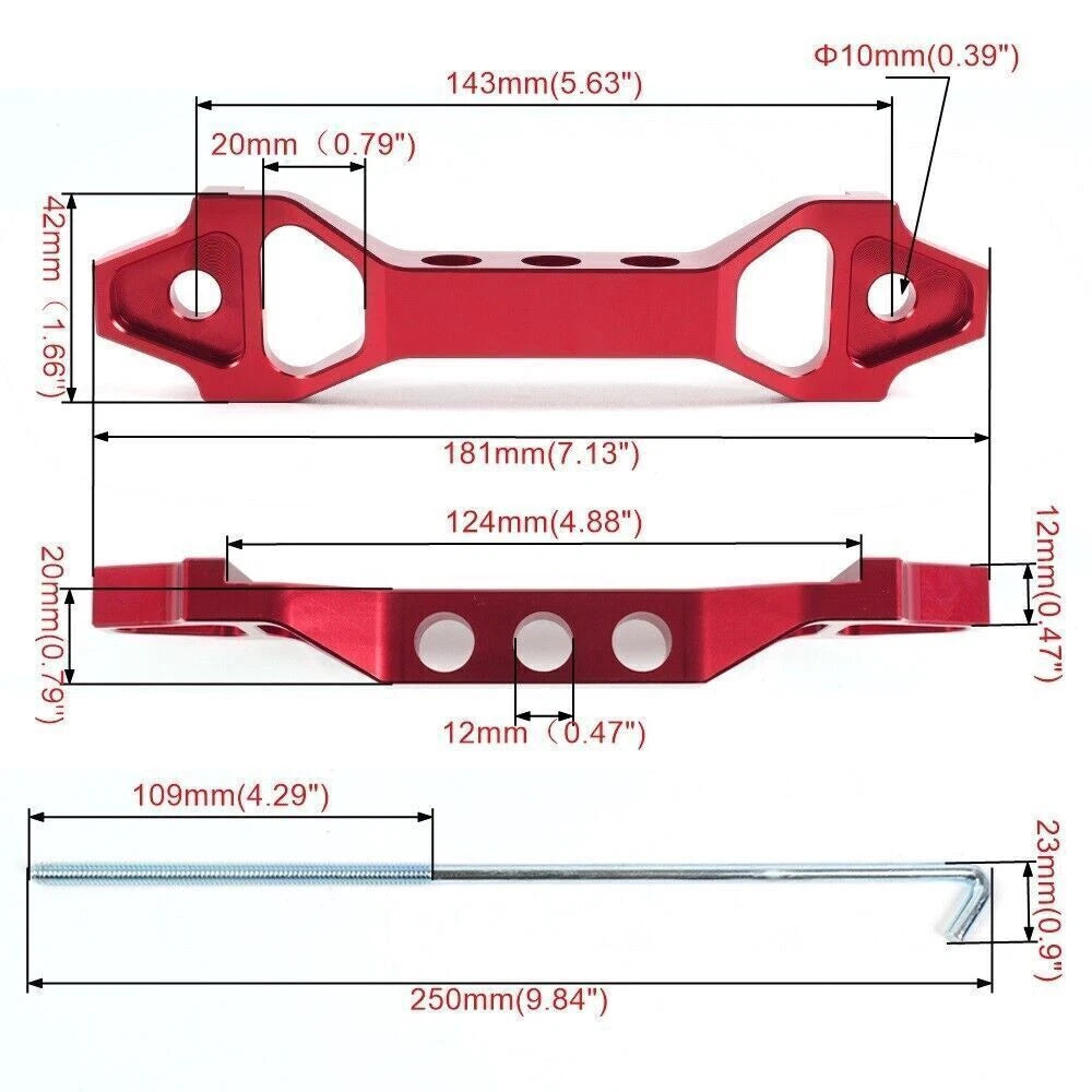 Battery Hold Down Bracket for Heavy Duty Applications (J Bolts)