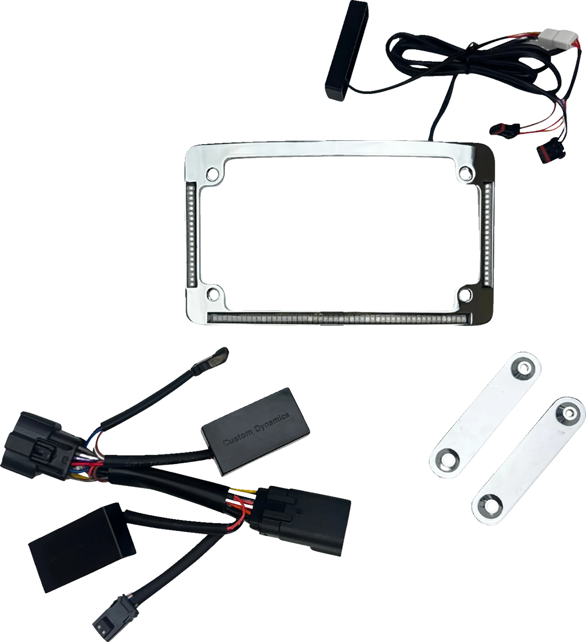 LED Chrome License Plate Frame for Custom Dynamics TF05-23-C