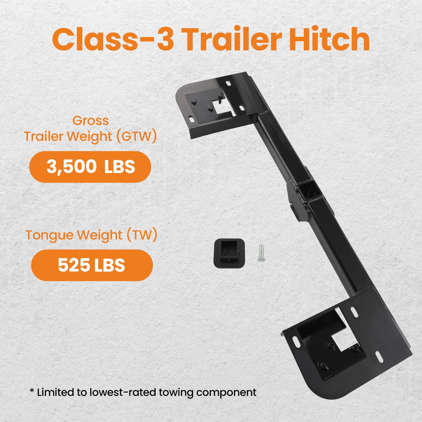 Class 3 Trailer Hitch 2in Receiver for Tesla Model Y (2020–2024)