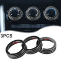 3X AC Air Conditioner Switch Knob Cover for Mazda CX-3 (2015) Black