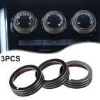 3X AC Air Conditioner Switch Knob Cover for Mazda CX-3 (2015) Black
