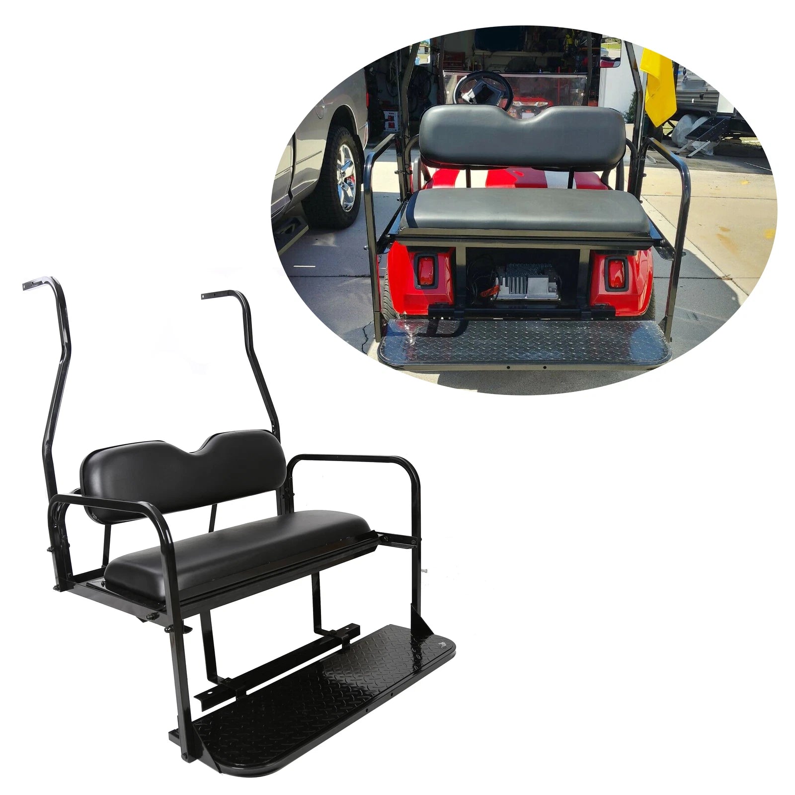 Flip Folding Rear Back Seat Kit for Club Car DS (2000.5–Present)