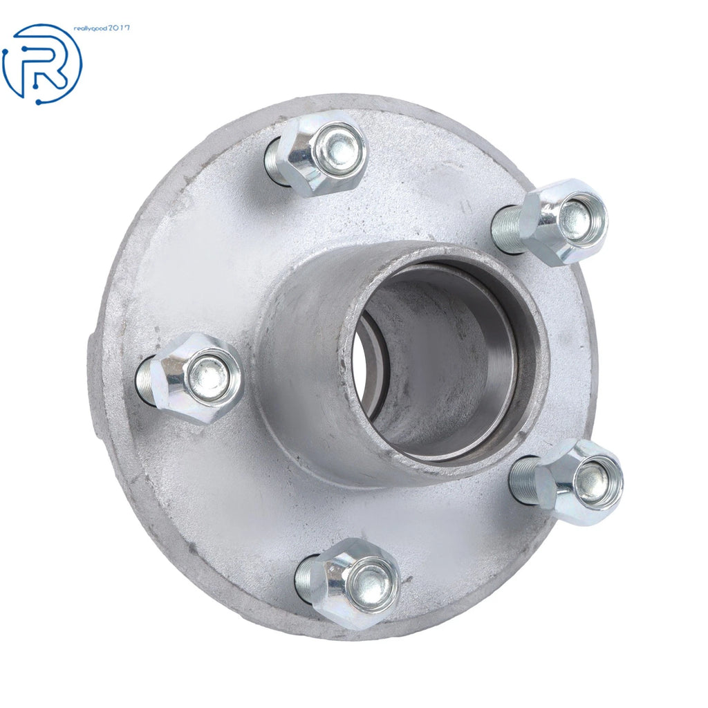 Set of 4 Galvanized 5-Bolt Trailer Hubs for 5 on 4-1/2" Lug Pattern