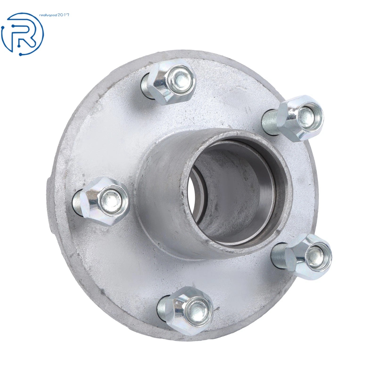 Set of 4 Galvanized 5-Bolt Trailer Hubs for 5 on 4-1/2" Lug Pattern