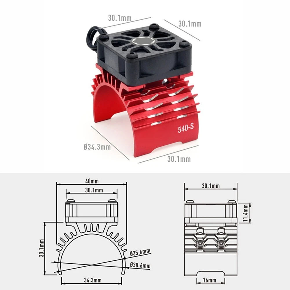 RC Motor Cooler Fan Set of 2 for 380 390 Motors (28 29 36mm)