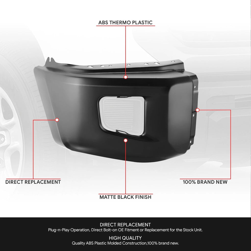 Right Side Front Bumper for Toyota Tundra (2014–2021) OE Style Black