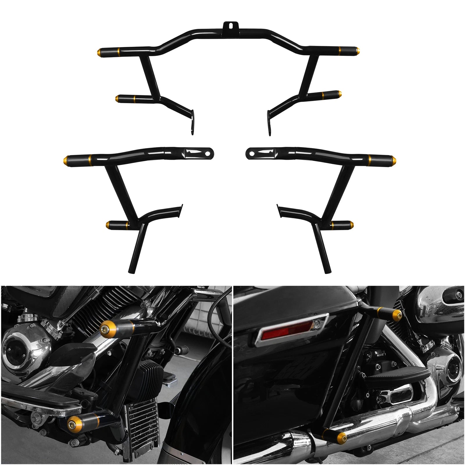 Engine Guard & Saddlebag Rail Guards for Harley Touring Models (2009–2024)