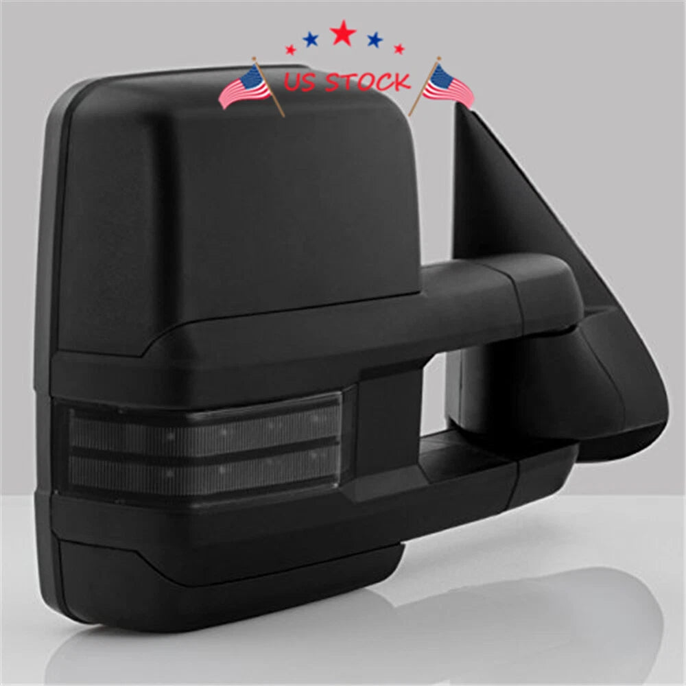 Pair Towing Mirrors for Chevy Silverado Sierra (2003–2006) Power Heated LED
