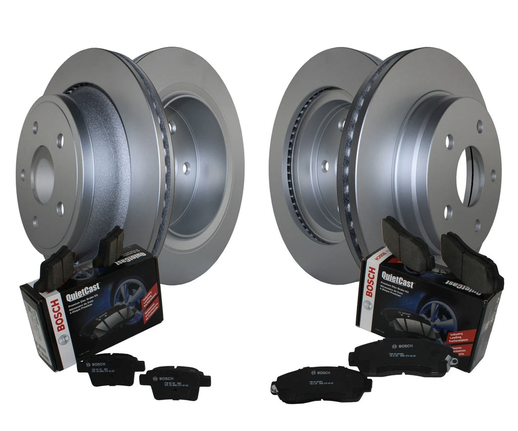 Front Rear Brake Kit Disc Rotors & Ceramic Pads for Dodge Ram 1500 (2002–2023)