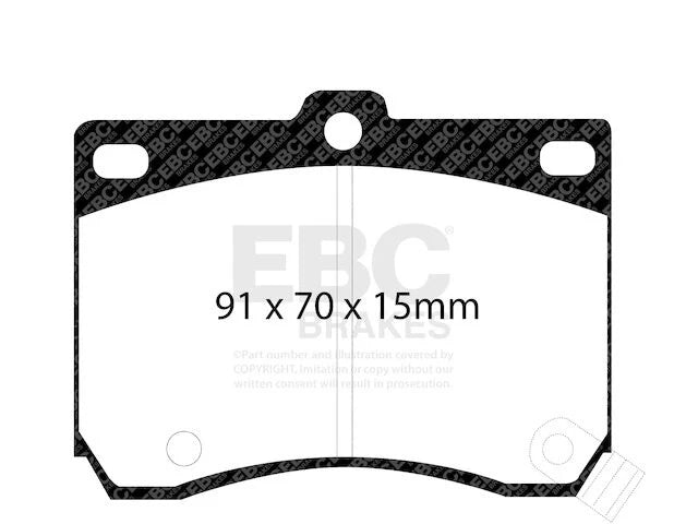 Set of 4 Front Brake Pads for Mazda MX3 (1992–1995) XM539RT