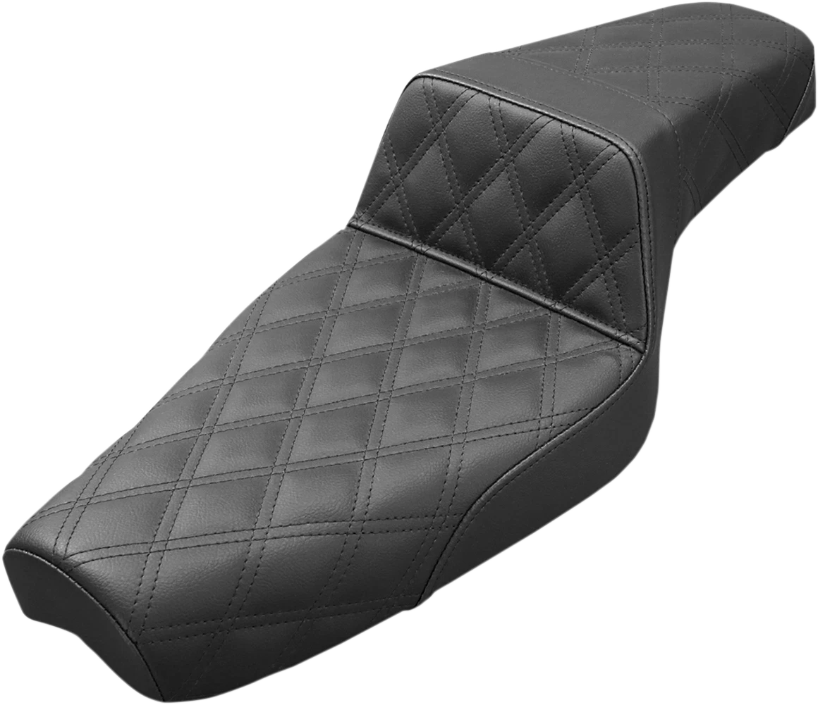 SADDLEMEN Step-Up Seat for XL 879-03-175 (Full Lattice Stitch, Black)
