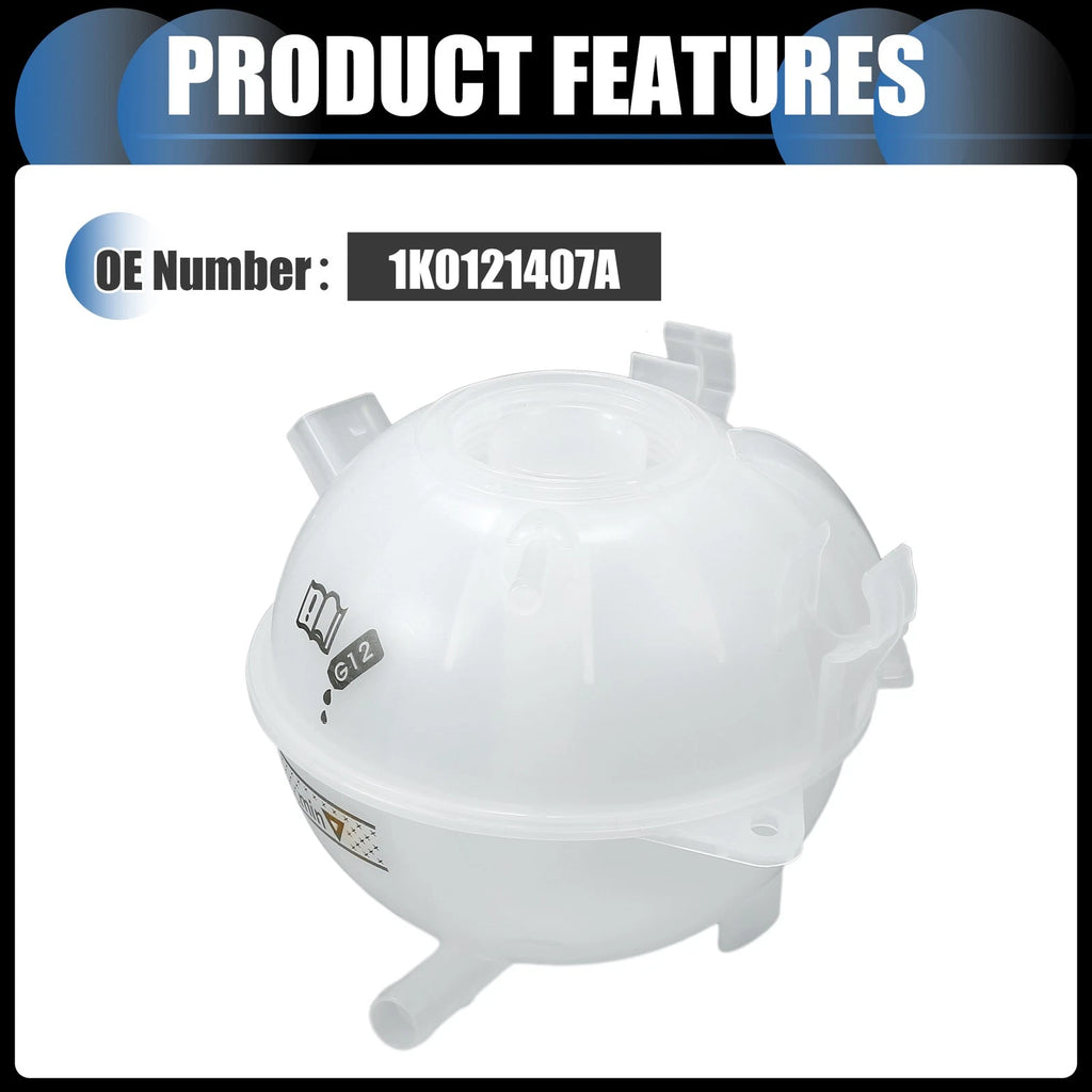Coolant Expansion Overflow Tank w/ Sensor No. 1K0121407A for Audi A3 (2006–2013)