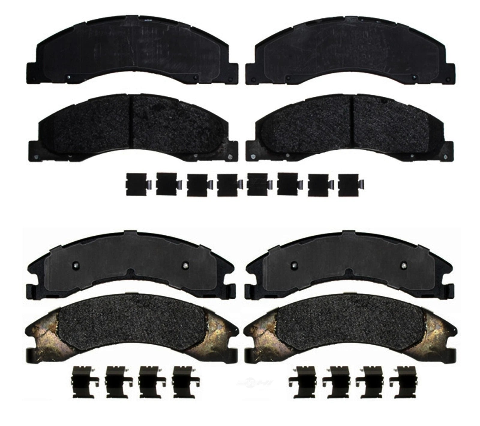 Set of 4 Semi-Metallic Brake Pads for Ford E-150 E-250 E-350 (2010–2014)