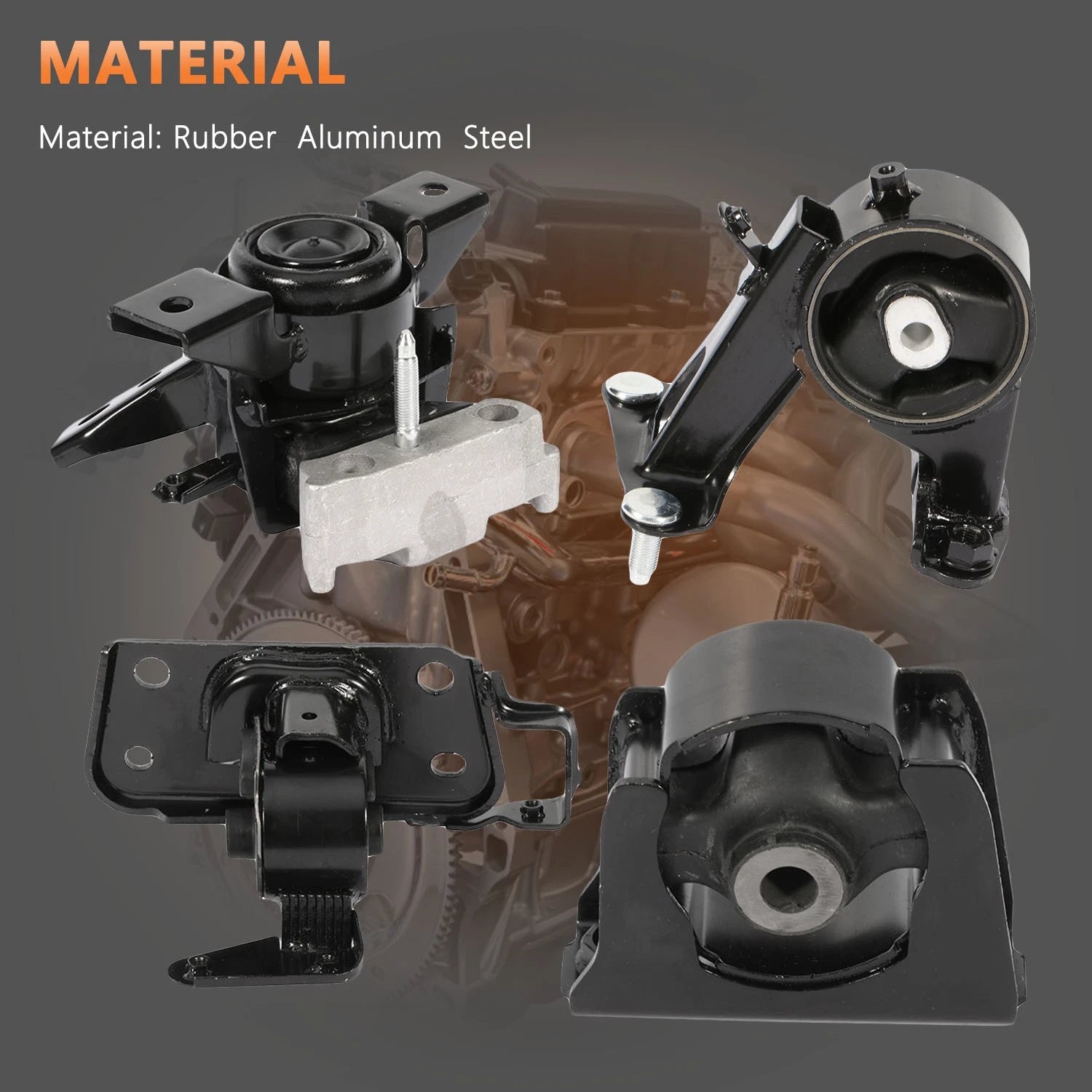 Set of 4 Engine Motor & Transmission Mounts for A62012 A62083HY A62046 A62064