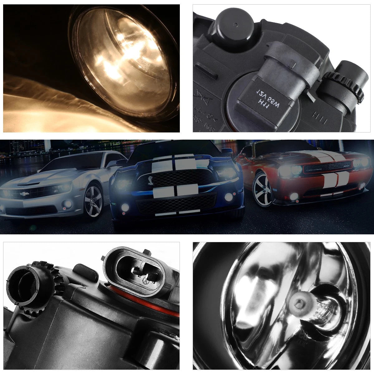 Clear Lens Fog Lights for Nissan Rogue (2014–2016)
