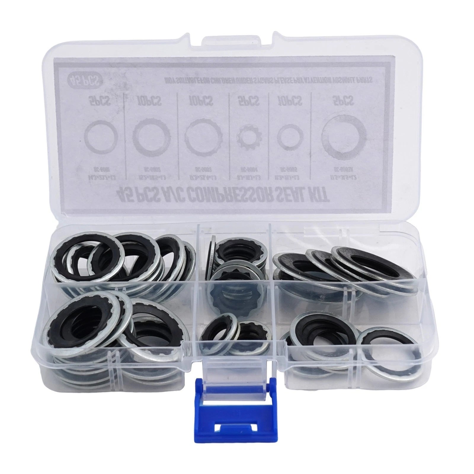 45-Pcs Air Conditioning Compressor Gasket Seal Repair Kit for Compatibility Car